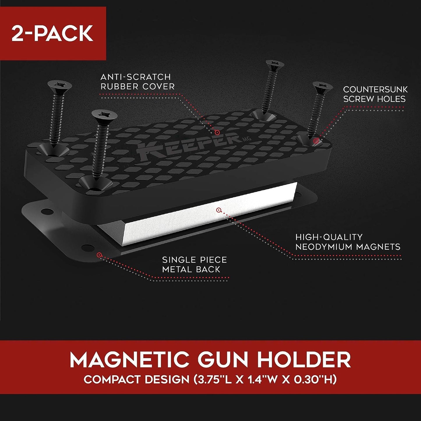 KEEPER MG Gun Magnet for Vehicle - Magnetic Quickdraw Holder