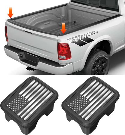 Ram 1500 Stake Pocket Covers Fit 2019-2025 Ram 1500 Rail Stake Pocket Cover Compatible with 5TH Gen Dodge Ram 1500 Bed Rail Caps, Tactical American Flag, Pack of 2